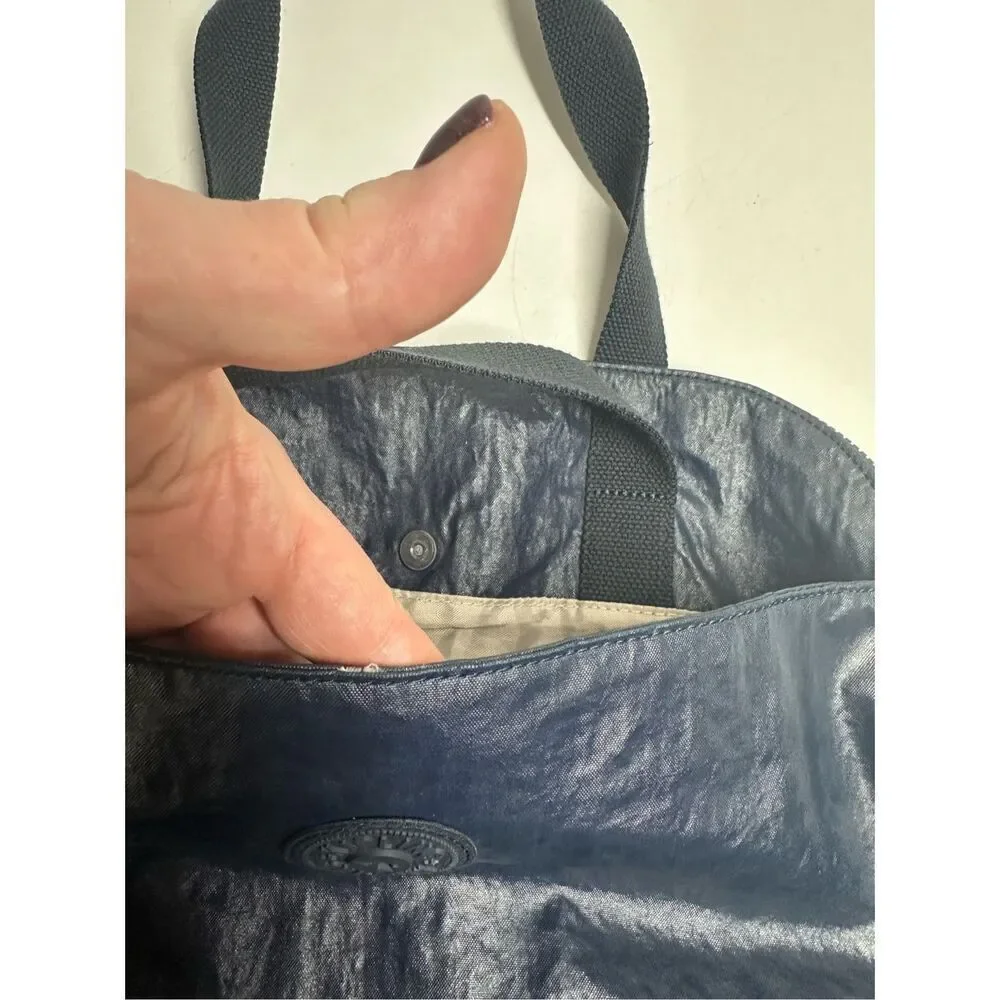 Kipling Large Tote Purse Blue Kipling Dome Organizer Bag No Shoulder Strap *Note